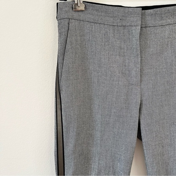 Zara Light Grey Fitted Ankle Mid Rise Tuxedo Trousers Pants Size XS - Picture 4 of 8